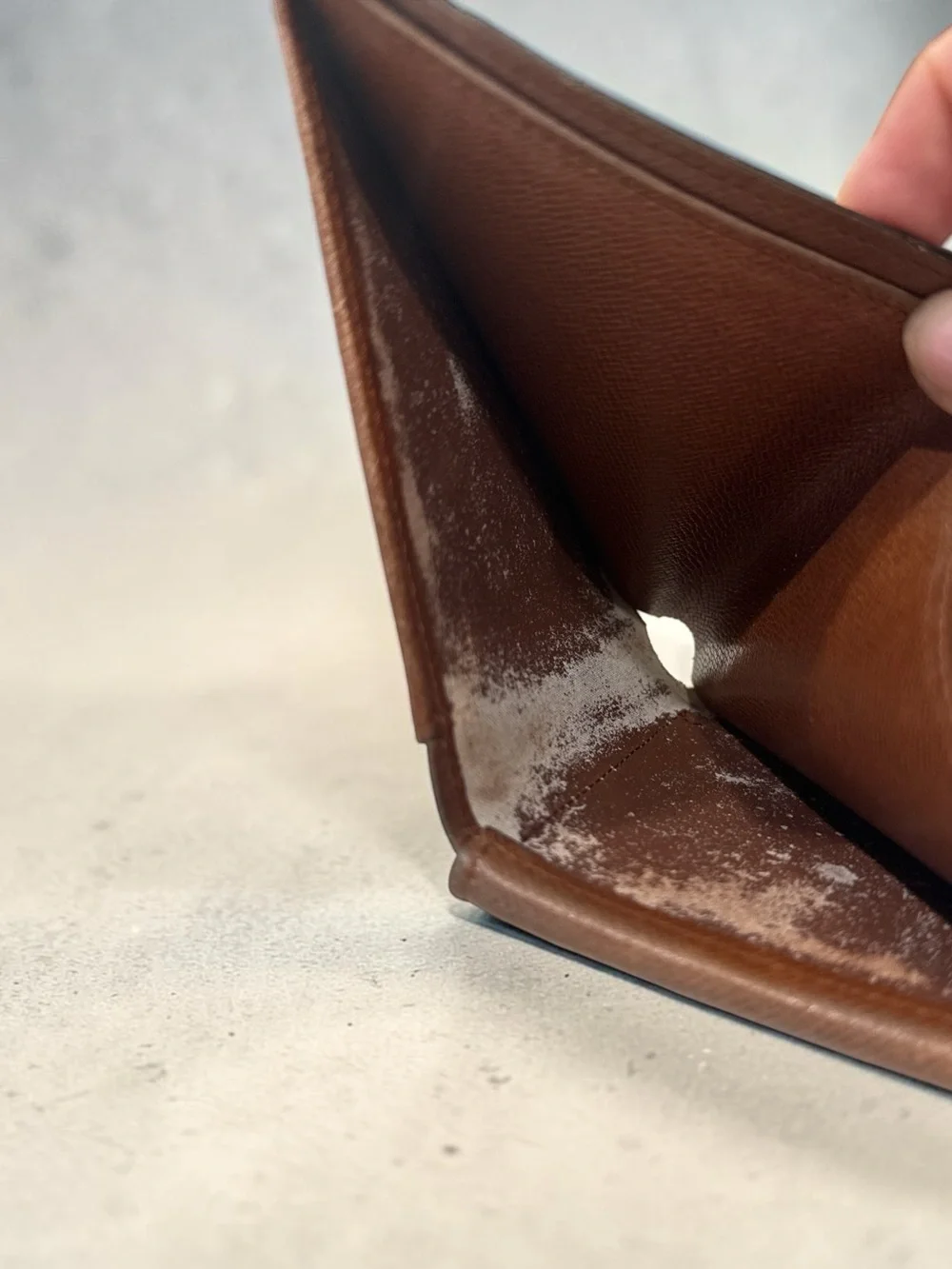 Louis Vuitton Brown Monogram Canvas Wallet with Gold Accents